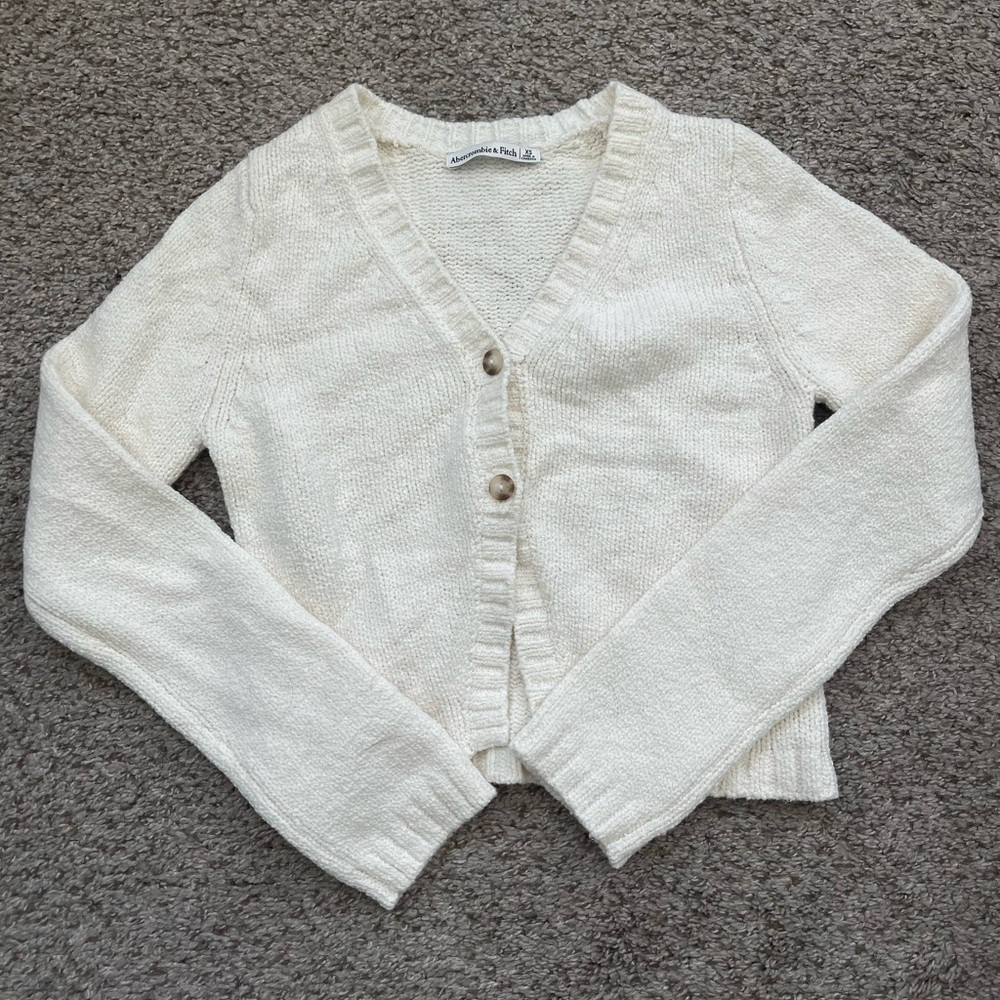 Women's Cream Cardigan Sweater